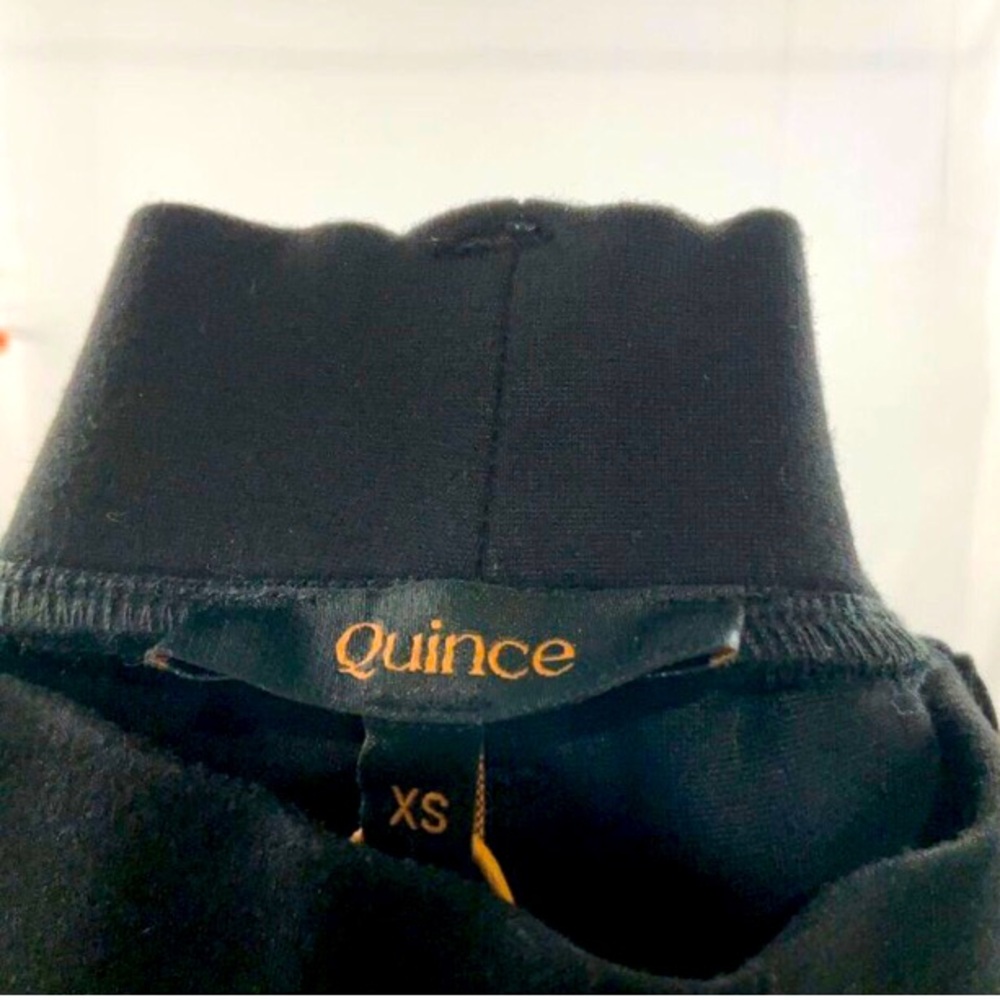 Quince Women Ultra-Stretch Ponte Straight Leg Pants Black XS